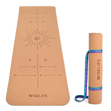 Cork & TPE Alignment Yoga Mat - 5mm