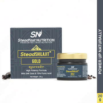 SteadSHILAJIT Gold Ayurvedic High Potency Formula 24k Gold & 75% Fulvic Acid 20g