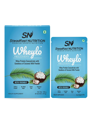 Wheylo Whey Protein Concentrate With Coconut Milk Powder 6 Sachets 180g