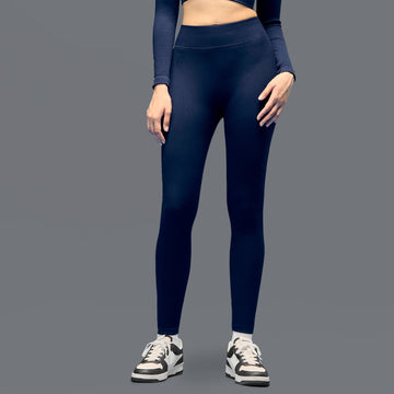 Limitless Snatched Ribbed Legging - Navy Blue