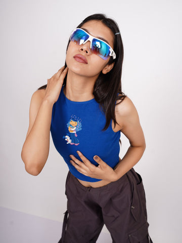 Blueberry Muffin : Burger Bae Sleeveless Rachel Tank For Women