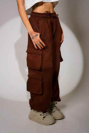 Coffee Brown Seoul Cargo Tracks For Men And Women