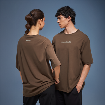 Boldfit Unisex Yoga Oversized T-Shirt Brown 01