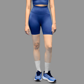 Limitless Snatched high waisted ruched back shorts - Navy Blue