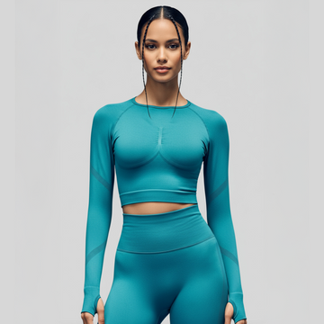 Limitless snatched Long sleeve drop top- Green