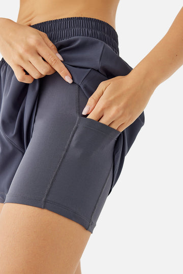 Rose Dynamic Sports Shorts - Grey