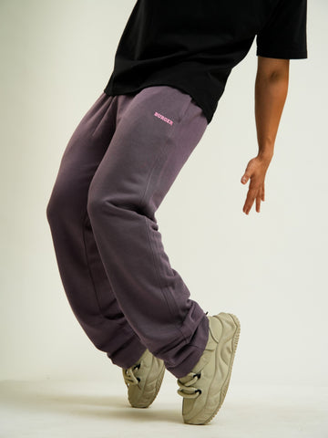 Irish Track Pants Plum (MID RISE BAGGY FIT) For Men