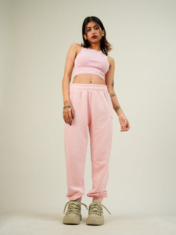 Pastel Burger Co ord Set (Racer + Gathered Track) For Women