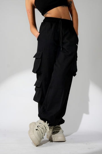 Black Seoul Cargo Tracks For Men And Women