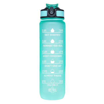 Aqua Motivational Bottle Mint Green - 1L