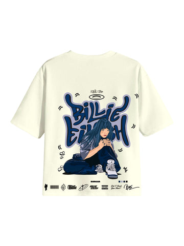 The Billie Eilish Cartoon Art Drop Sleeved Tee for Men and Women