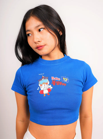 Buldack Ice : Burger Bae Round Neck Baby Tee For Women