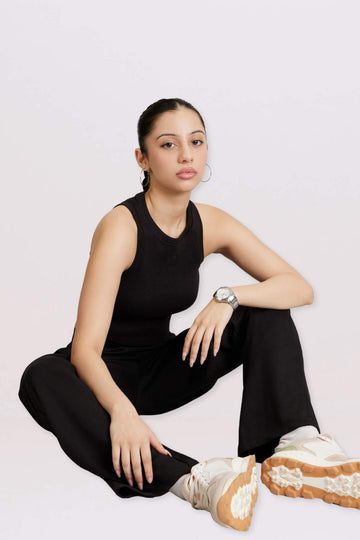 Co-ord Set: Free Spirit Tank & Everyday Lounge Pants in True Black