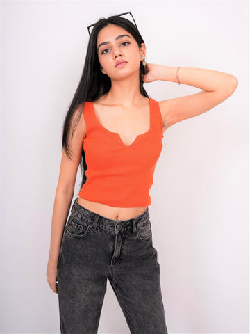 Deep V neck Tank Top For Women