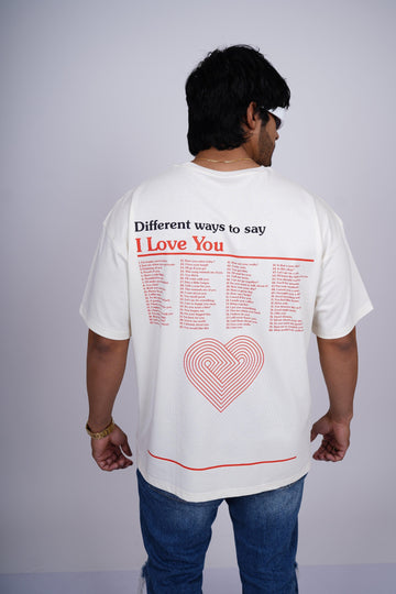Different Ways To Say I Love You Drop:Sleeved Tee For Men and Women
