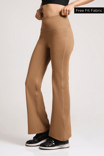 Good Girl Code Flare Pants in Mountain Tan