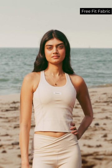 Good Girl Code Longline Sports Bra in Marshmallow