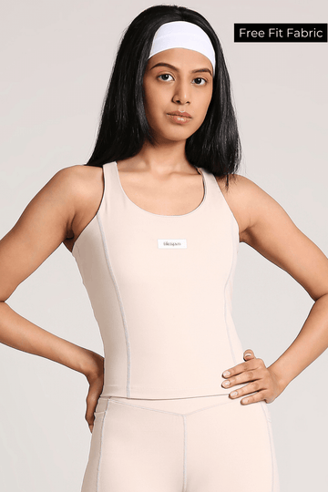 Good Girl Code Longline Sports Bra in Marshmallow
