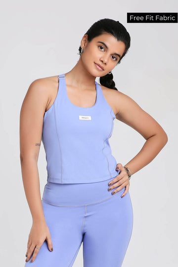 Good Girl Code Longline Sports Bra in Ocean Pop