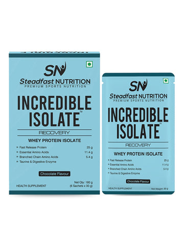 Incredible Isolate Whey protein Blend The Instant Recovery Chocolate 6 Sachets 180g