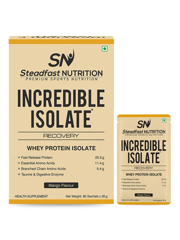 Incredible Isolate Whey protein Blend The Instant Recovery Mango 60 Sachets 1800g