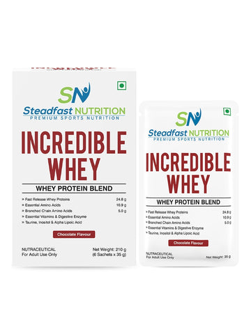 Incredible Whey Protein Blend For An Incredible You Chocolate 6 Sachets 210g