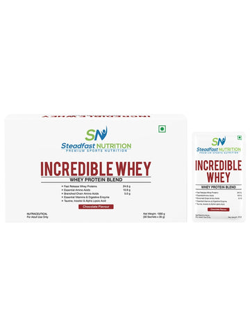 Incredible Whey Protein Blend For An Incredible You Chocolate 30 Sachets 1050g
