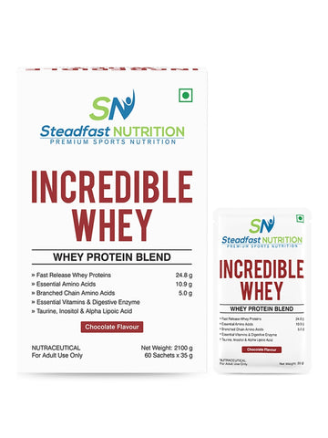 Incredible Whey Protein Blend For An Incredible You Chocolate 60 Sachets 2100g