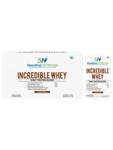 Incredible Whey Protein Blend For An Incredible You Coffee 30 Sachets 1050g