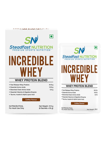 Incredible Whey Protein Blend For An Incredible You Coffee 6 Sachets 210g