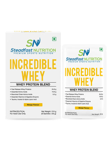 Incredible Whey Protein Blend For An Incredible You Mango 6 Sachets 210g