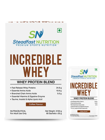 Incredible Whey Protein Blend For An Incredible You Coffee 60 Sachets 2100g