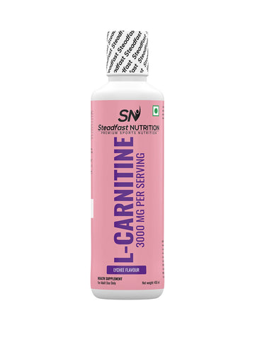 L-Carnitine 3000mg Liquid Supplement with Vitamin B5 450ml (Lychee)