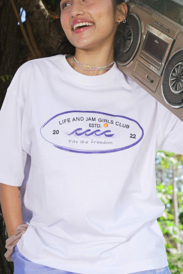 Life & Jam Girls Club Oversized Tee