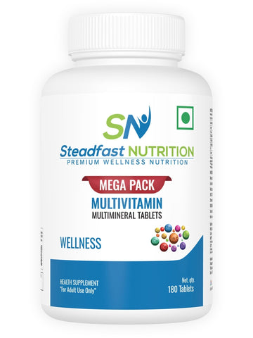 Multivitamin Mega Pack Minerals Vitamins Omega-3 fatty acids Immunity 180 Tablets