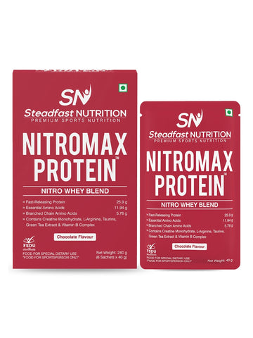 Nitromax Protein Nitro Whey Blend The Fusion of Extra Ordinary Chocolate 6 Sachets 240g