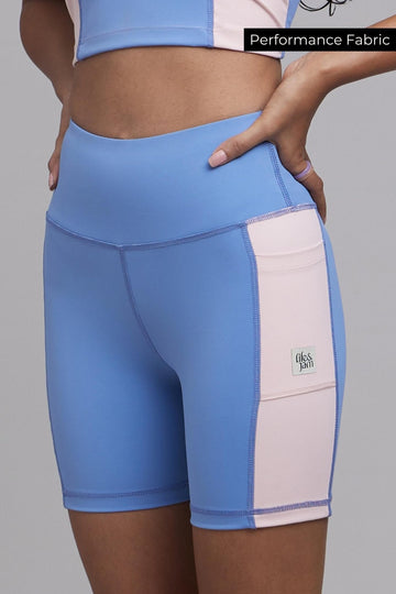 🍦Soft Girl Era Shorties in Sunset Blue