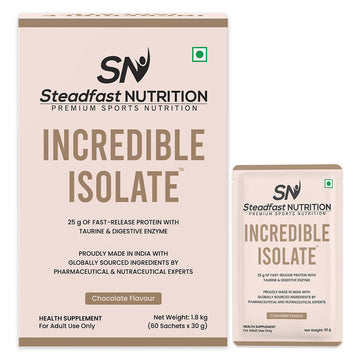 Incredible Isolate Whey protein Blend The Instant Recovery Chocolate 60 Sachets 1800g