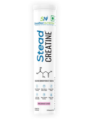 SteadCreatine Muscle Energy Pre Workout Pink Lemonade 20 Tablets 80g