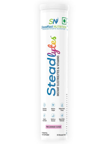 Steadlytes Instant Hydration & Energy Drink Electrolytes Pink Lemonade 20 Tabs 80g