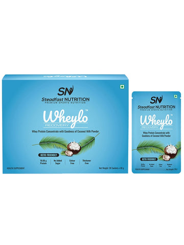 Wheylo Whey Protein Concentrate With Coconut Milk Powder 30 Sachets 900g