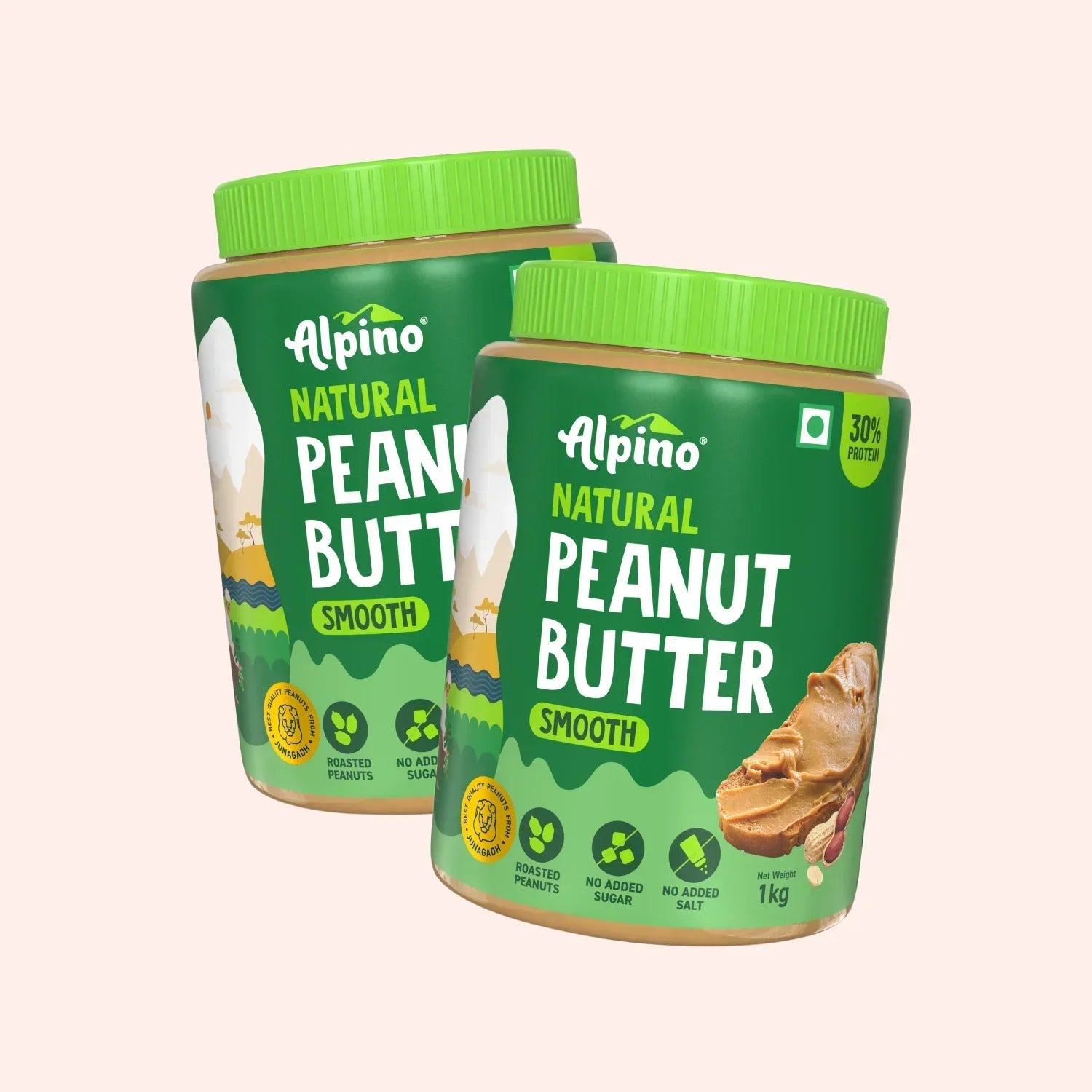 Alpino Natural Peanut Butter Smooth - 2KG