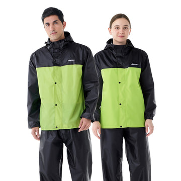 StormBreaker Raincoat Top & Bottom Set - Black Green