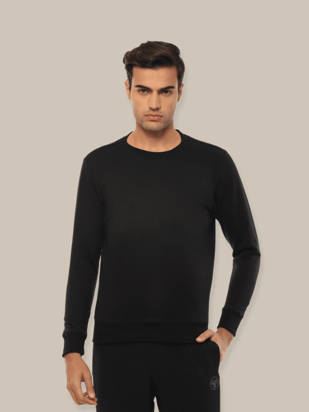 Hummel Eduk Men Black Sweatshirt B2B - Hummel India