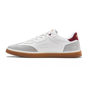 Klunys Men's Sneakers - White & Maroon
