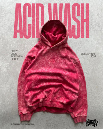 Berry Crush Acid Wash Hoodie