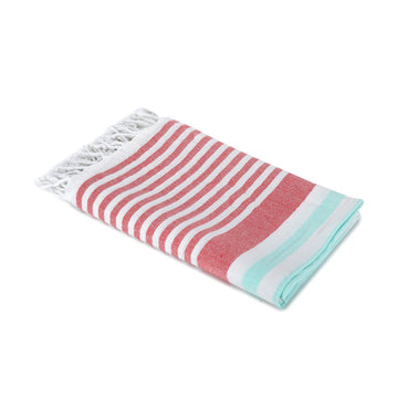 Fouta Towel - Red Cyan