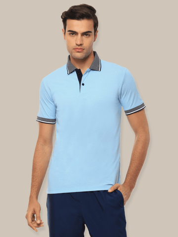 Hummel Eunike Men Blue Tshirt B2B Polo - Hummel India