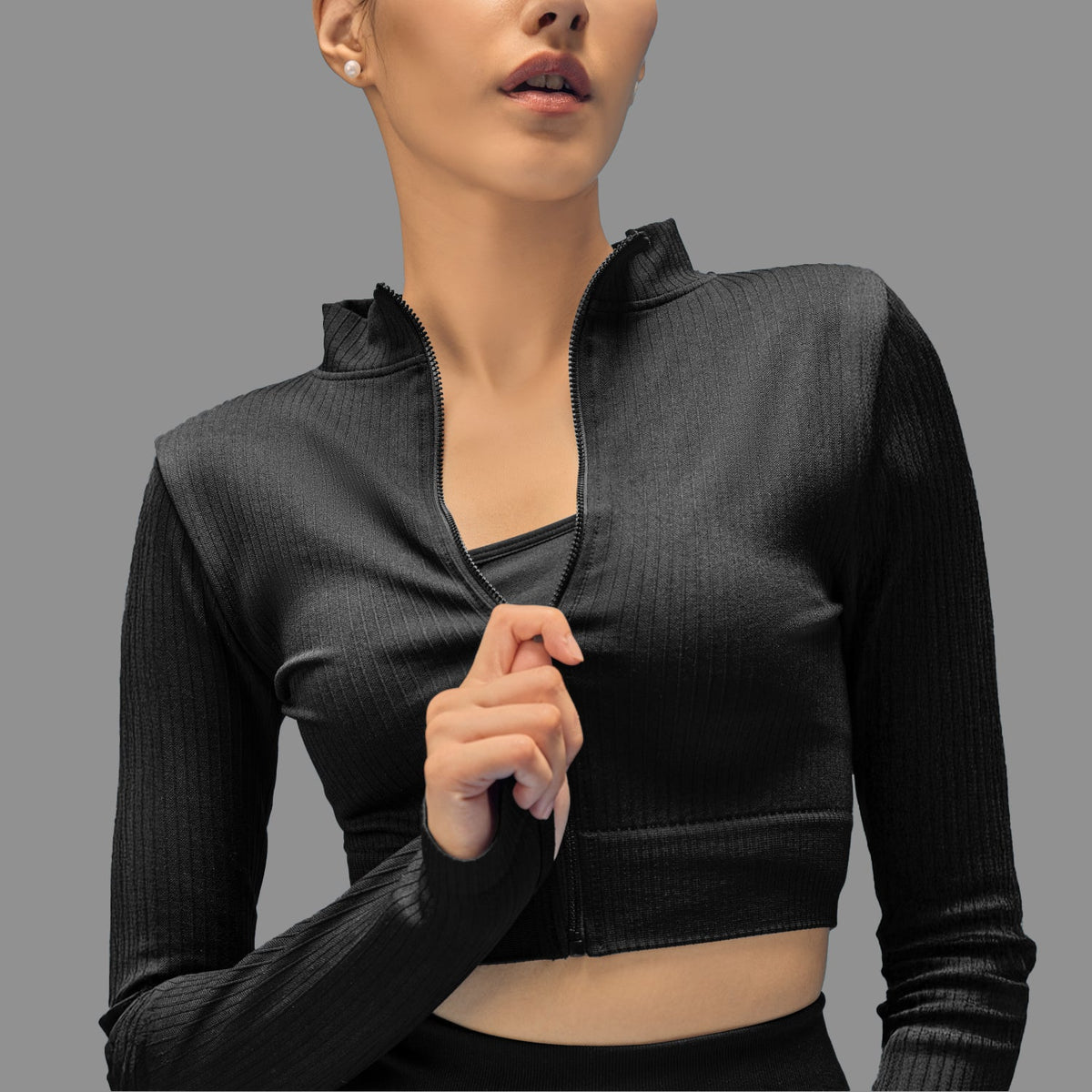 Trunks Rippped Jacket Limitless Snatched Cropped Ripped Jacket - BLACK – FITREAK
