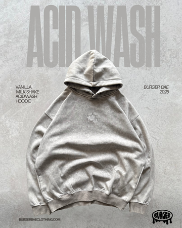 Vanilla MilkShake Acid Wash Hoodie